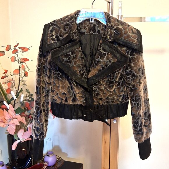 NWT Women's Gray Black Faux Fur Jackets Open Front Long Sleeve Outerwear 4 - Picture 2 of 9